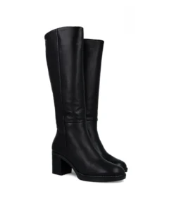 Bota negra con cremallera Porronet Rita 4782