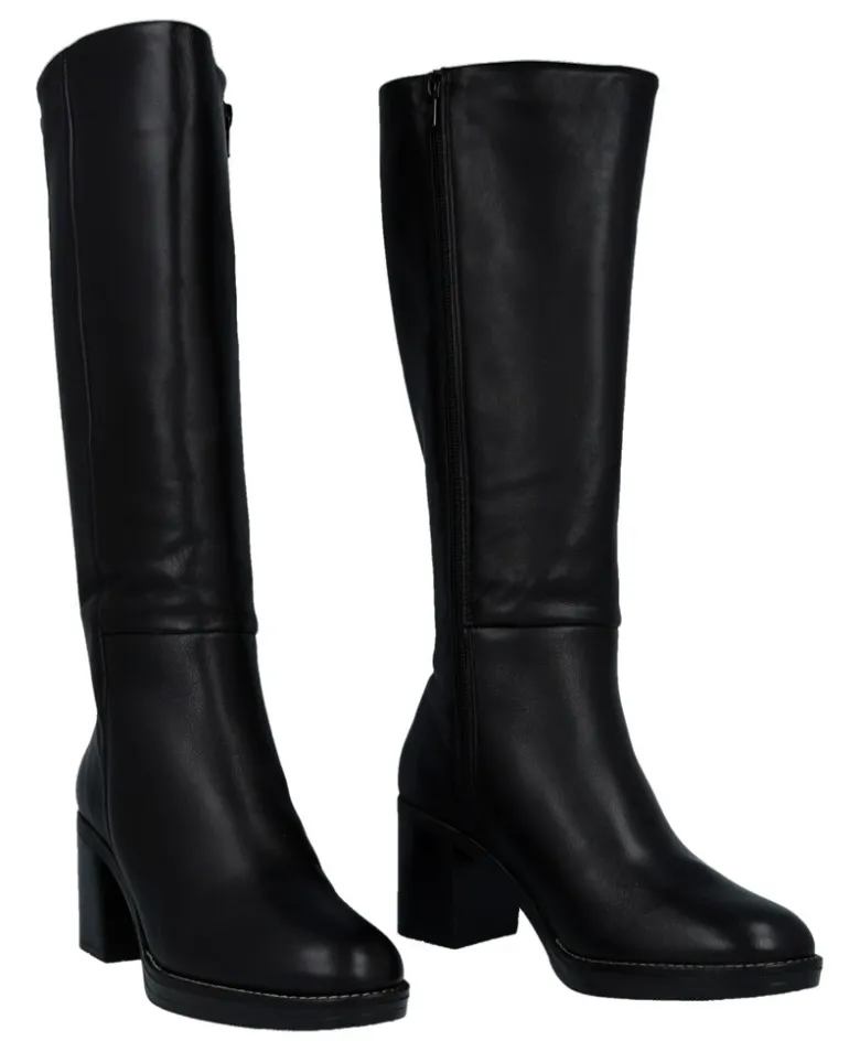Bota negra con cremallera Porronet Rita 4782