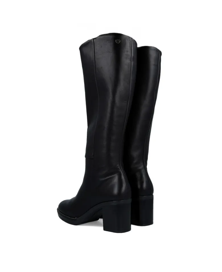 Bota negra con cremallera Porronet Rita 4782