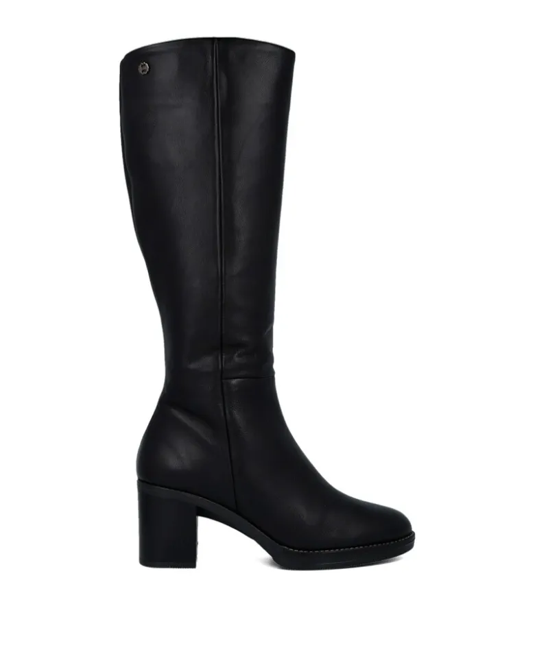 Bota negra con cremallera Porronet Rita 4782