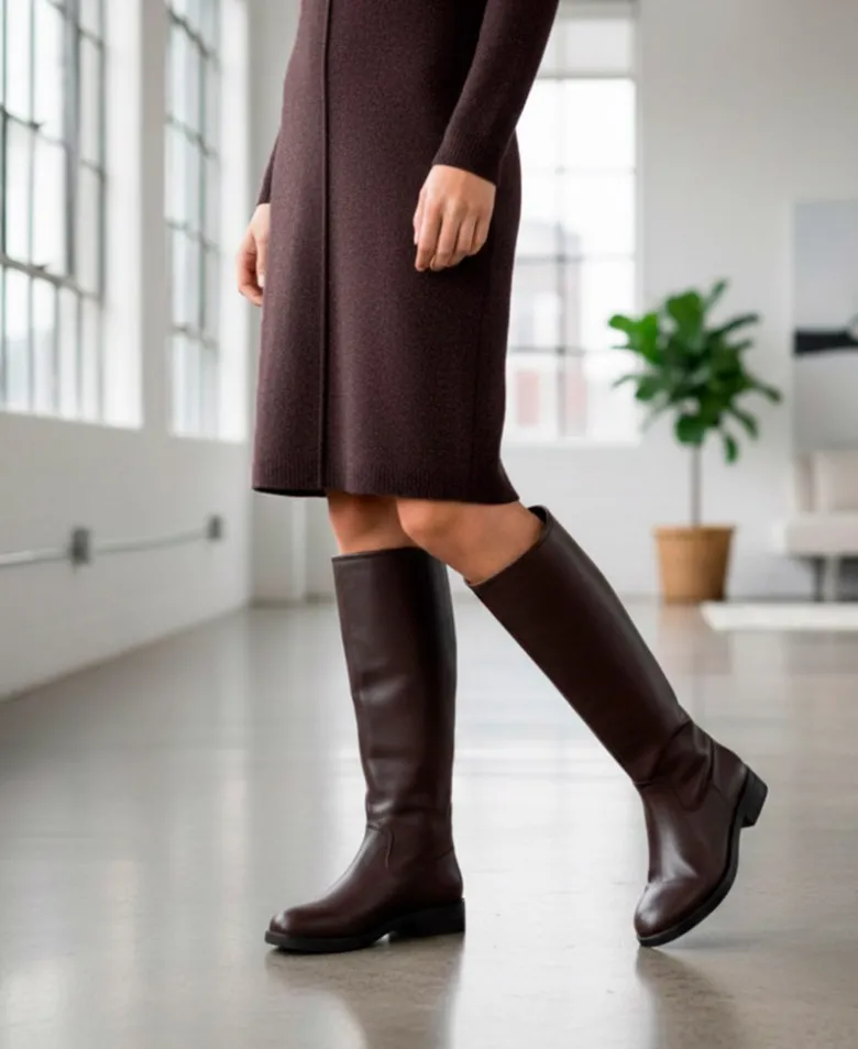 Botas altas marrones de piel Porronet Belén 4714