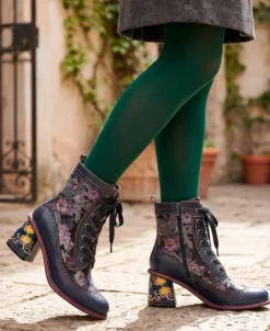 Botines acordonados de piel Laura Vita Evcao 81