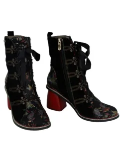 Botines con estampado floral Laura Vita Evcao 01