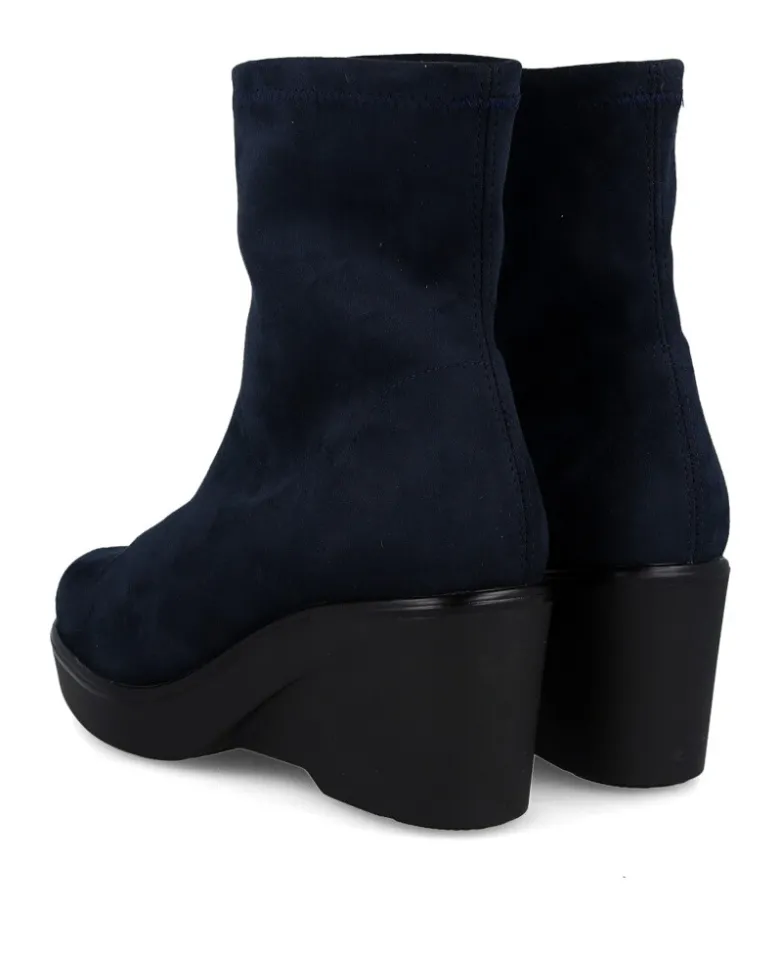 Botines de antelina azules Miss Elastic 75500