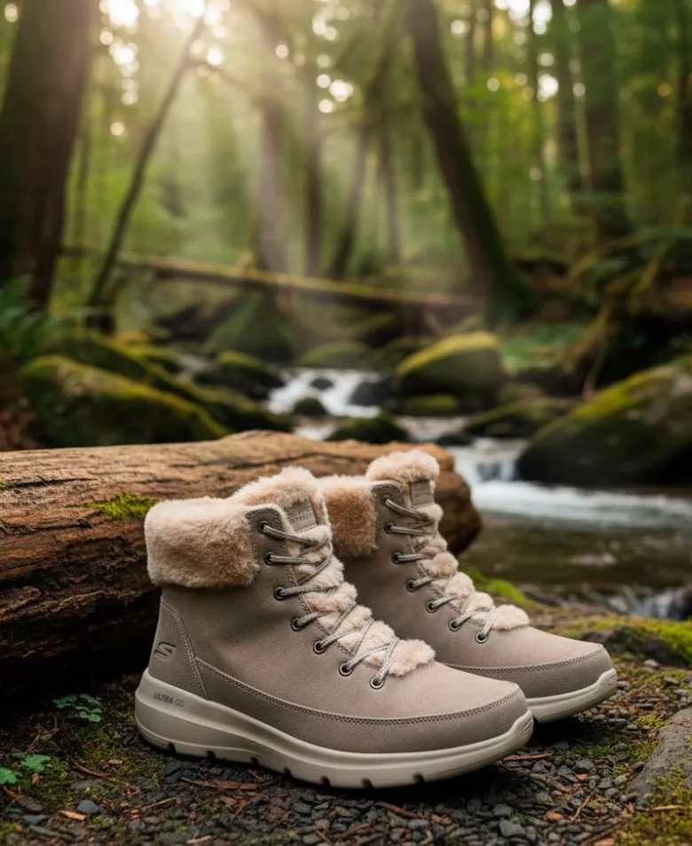 Botines de mujer con pelo Skechers Glacial ultra