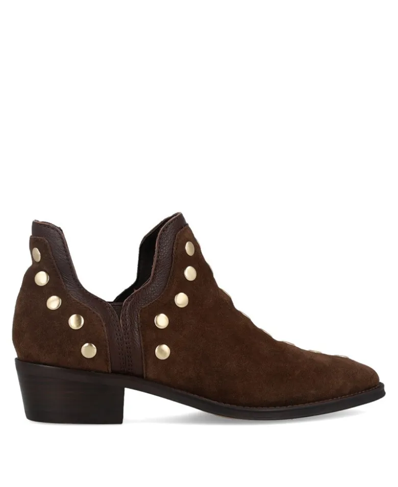 Botines de piel con tacón bajo Alpe 5646