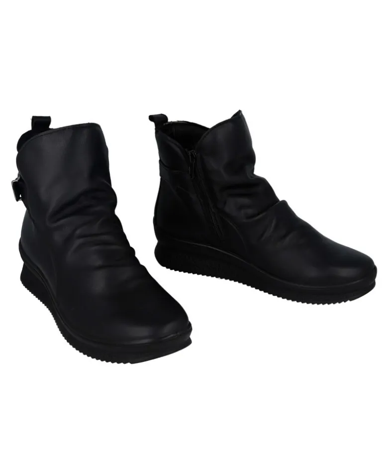 Botines negros con cuña Imac 206180