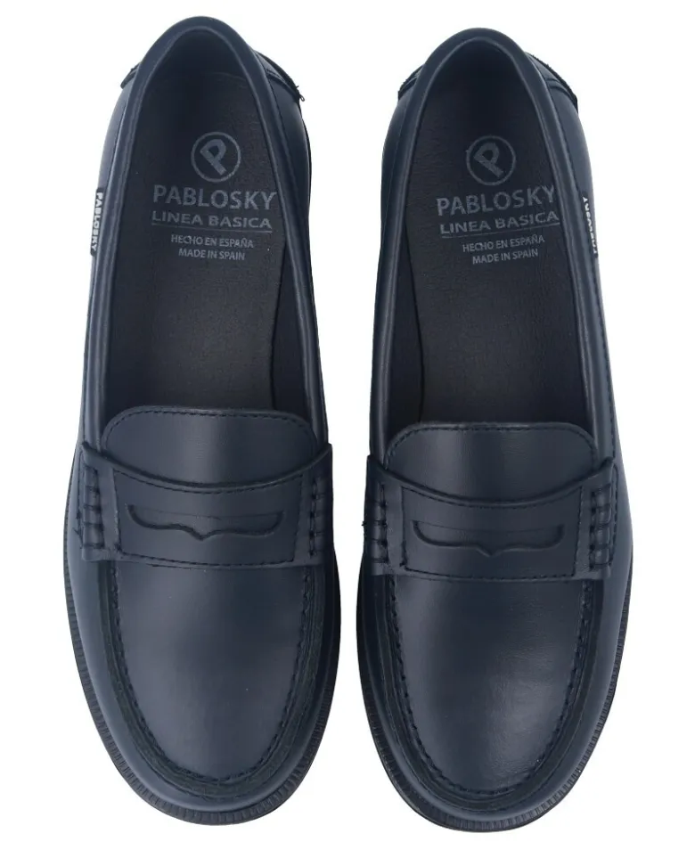 Mocasines colegiales azul marino Pablosky 714920