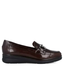 Mocasines marrones con cuña baja Pitillos 11502