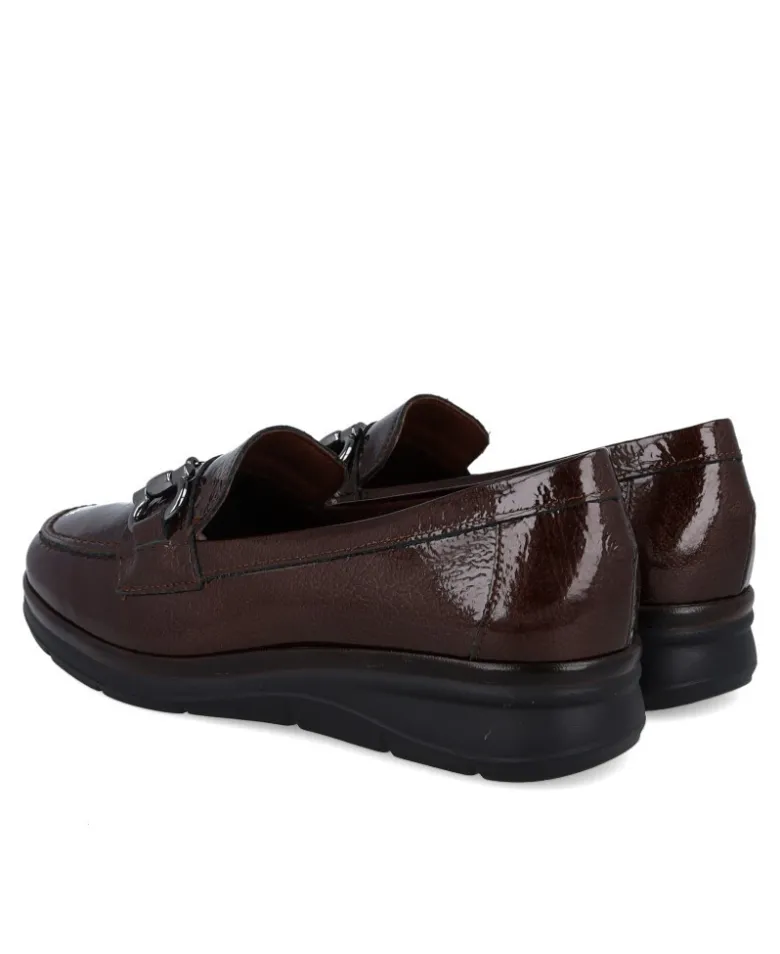 Mocasines marrones con cuña baja Pitillos 11502