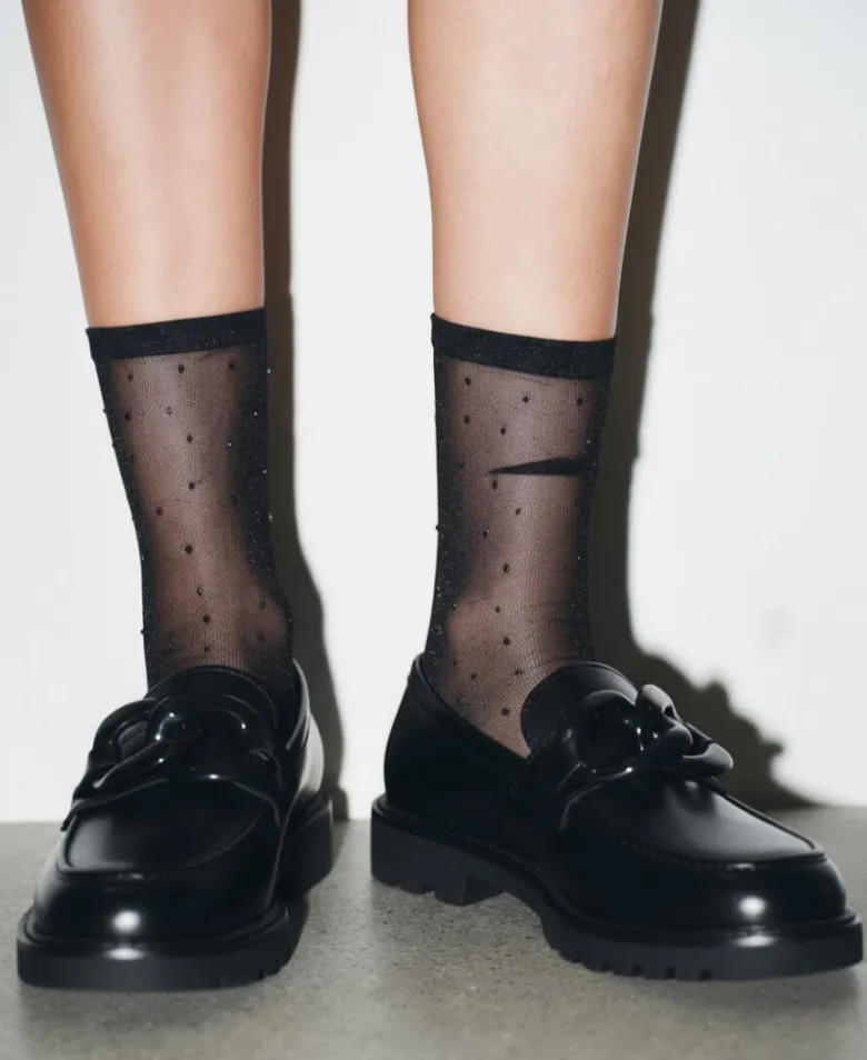 Mocasines negros con cadena Catchalot 5005