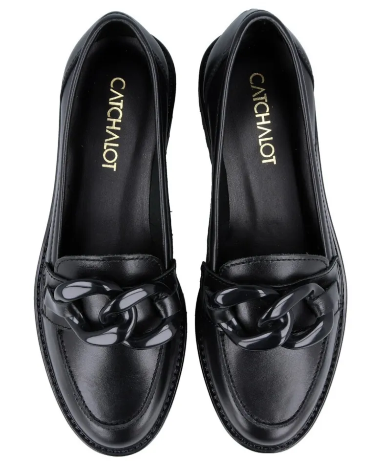 Mocasines negros con cadena Catchalot 5005