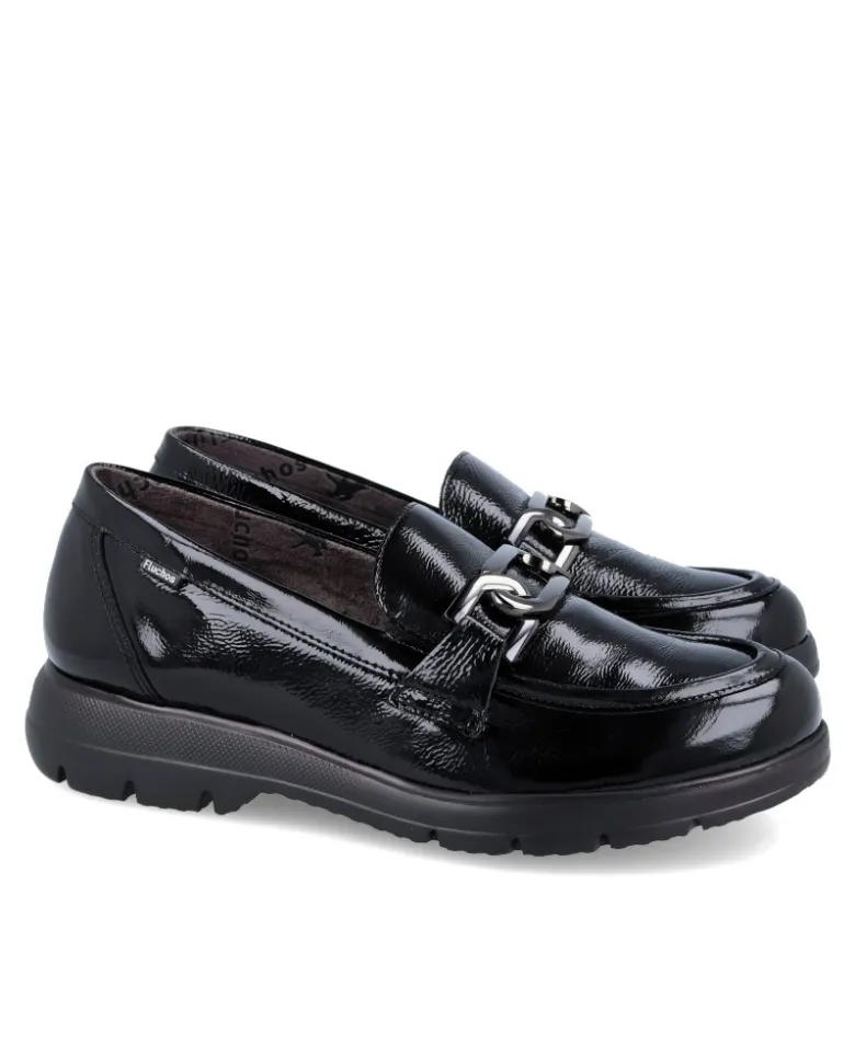 Mocasín charol con eslabón Fluchos Gladis F1794