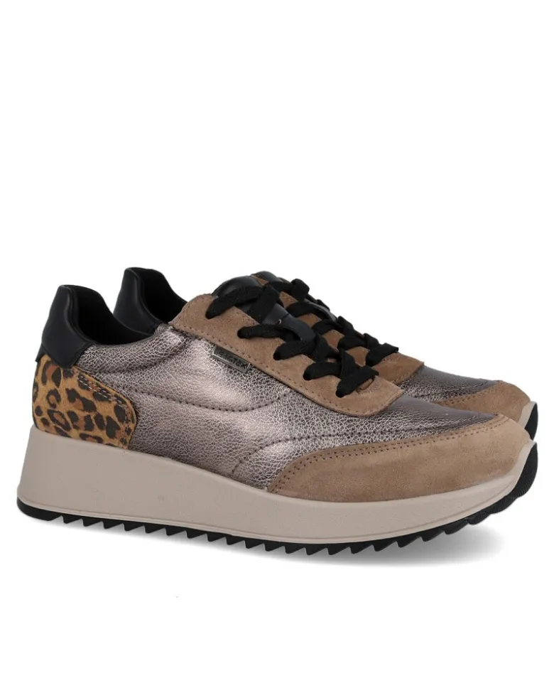 Sneakers metalizadas con cuña Imac 858248 7152017