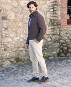 Zapatilla de hombre en azul El Naturista Oroel 5435