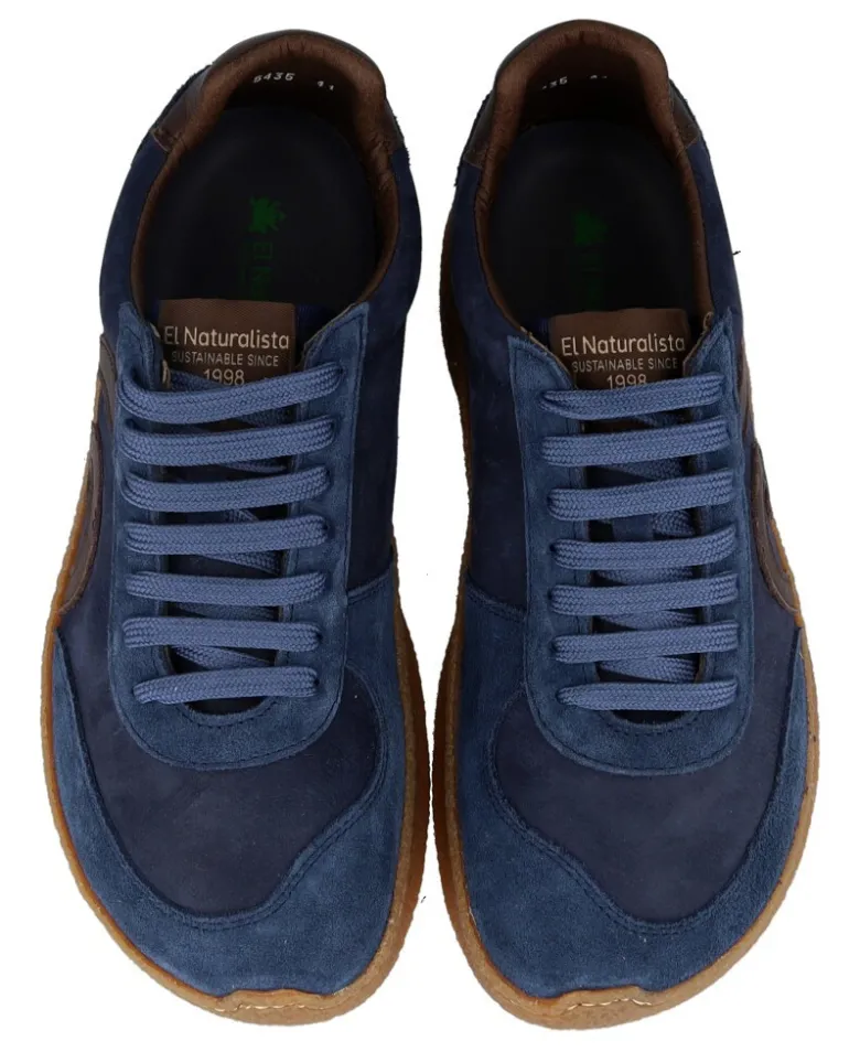 Zapatilla de hombre en azul El Naturista Oroel 5435