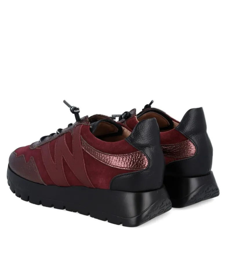 Zapatillas casual burdeos Wonders Odisei A-24110