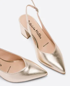 Zapato dorado Patricia Miller Olivenza 5532