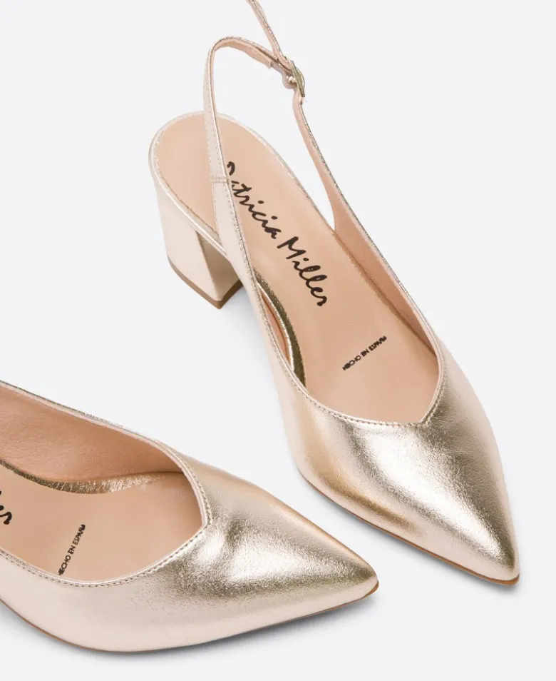 Zapato dorado Patricia Miller Olivenza 5532