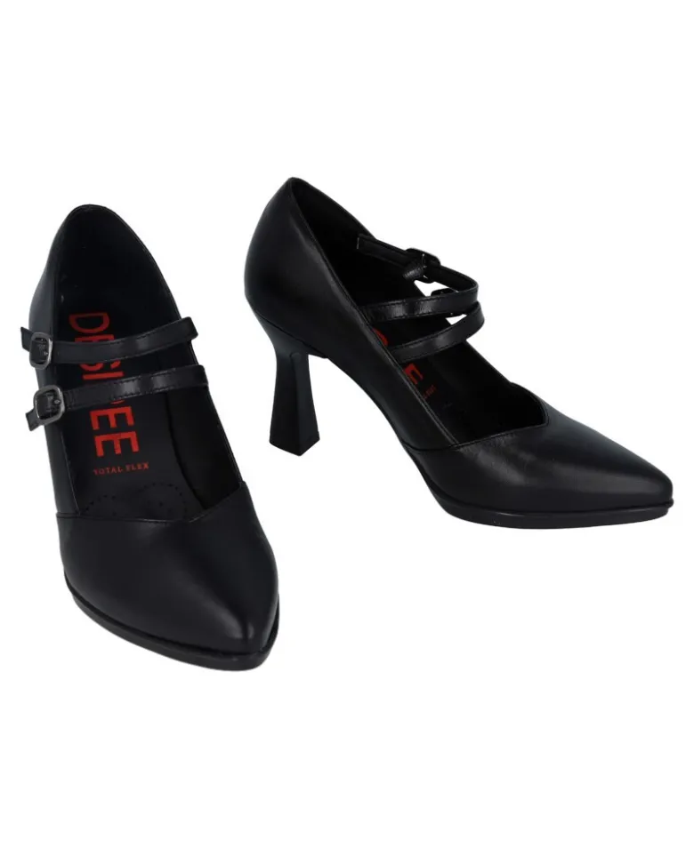 Zapato negro con hebillas Desireé Saga 9