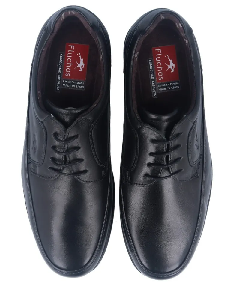 Zapatos clásicos con cordones Fluchos Luca 8498 negro
