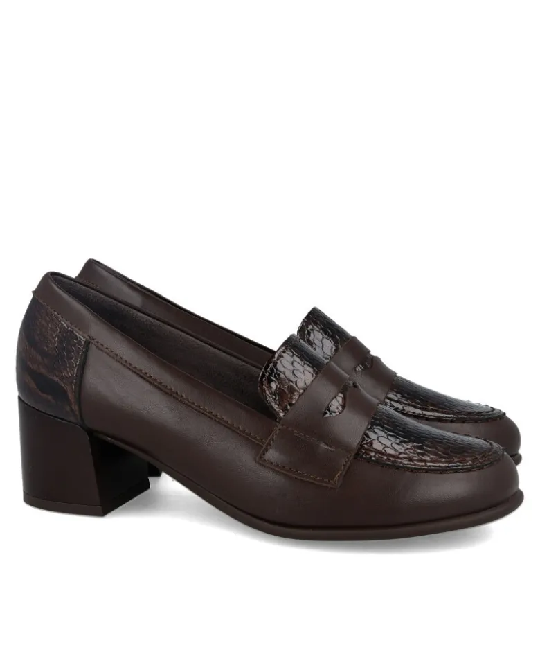 Zapatos estilo mocasín de tacón Pitillos 11642