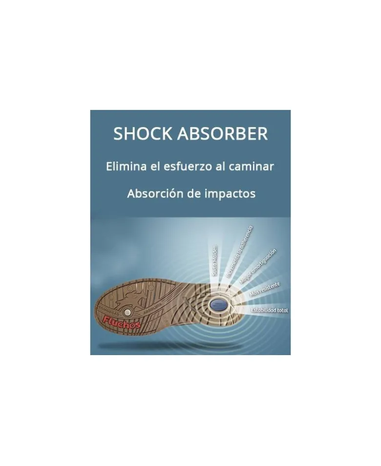 Zapatos planos sin cordones Fluchos Luca Slip On 8499 marrón